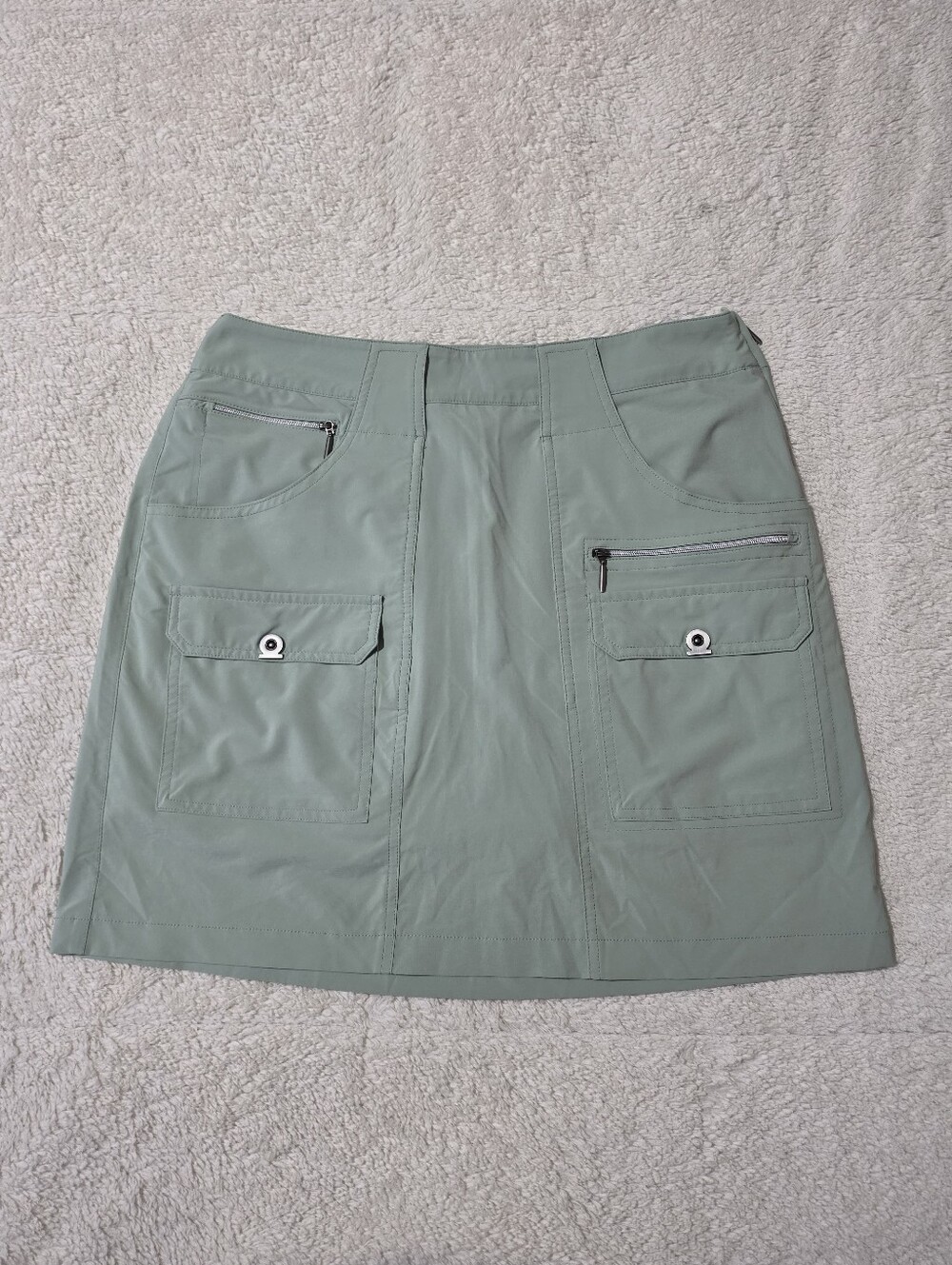 Jamie Sadock Sage Green Lightweight Lined Utility Golf Skirt w/ Pockets Size 10